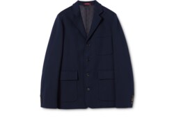 Einreihiges Jackett aus Baumwolljersey