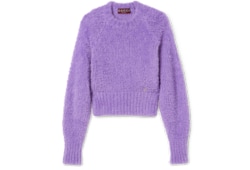 Brushed wool mohair blend sweater