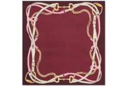 Vierecktuch aus GG Seidenjacquard mit Print