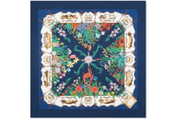 Printed silk twill carré