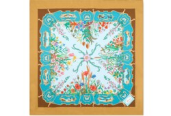 Vierecktuch aus Seidentwill mit Print