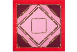 Printed silk twill carré