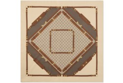 Carré en twill de soie imprimé