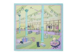 Printed silk twill carré