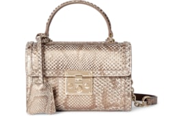 Kleine Padlock Henkeltasche aus Pythonleder