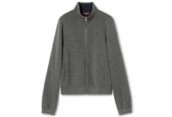 Double jersey jacquard zip jacket