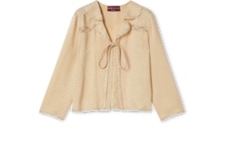 Camisa de jacquard de seda con GG en diagonal