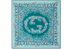 Printed silk twill carré