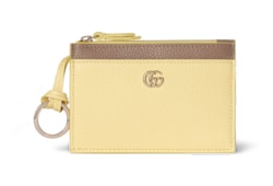 Étui à clés zippé bicolore GG Marmont