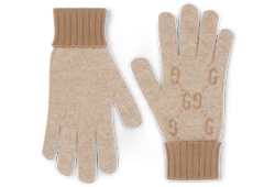 Guante de lamé de cashmere con GG