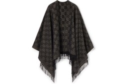 Capa de lamé de cashmere con GG