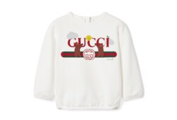 Baby cotton sweatshirt with print