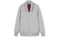 Veste zippée en jersey de coton avec bande Web