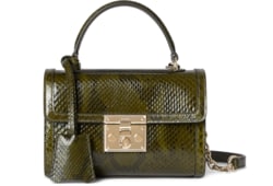 Kleine Padlock Henkeltasche aus Pythonleder