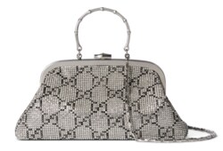 Crystal medium evening top handle bag