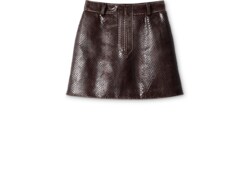 Leather mini skirt