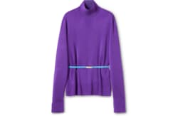 Crêpe fabric turtleneck