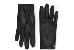 Leather gloves with Double G