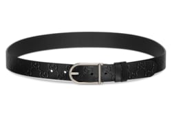 Reversible belt with rounded buckle