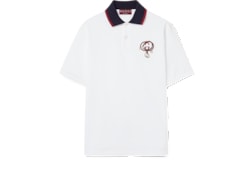 Cotton piquet polo shirt with embroidery