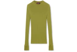 Rib cashmere silk top