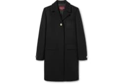 Cappotto in lana batavia con patch