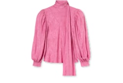 Bluse aus Seidentwill mit Schleifendetail