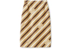 Diagonal GG velvet chenille midi skirt