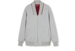 Veste zippée en jersey de coton avec bande Web