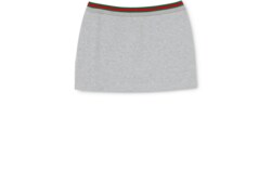 Rock aus Baumwolljersey mit Web