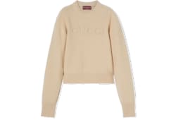 Wool cashmere jumper with embroidery