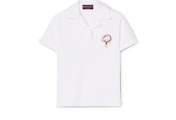 Polo in piquet di cotone con ricamo