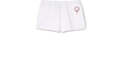 Short en jersey de coton avec broderie
