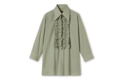 Camisa de muselina de algodón con volantes