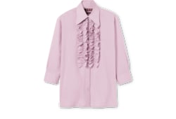 Bluse aus Baumwoll-Musselin mit Rüschenbesatz