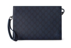 Dusty blue trim small pouch