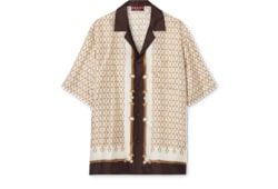 เสื้อเชิ้ต Printed silk twill bowling shirt