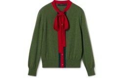 เสื้อคาร์ดิแกน Knit wool cashmere cardigan with Web