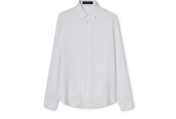 Camisa de jacquard de seda con GG