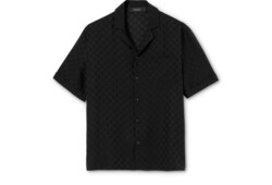 Camicia bowling in seta jacquard GG