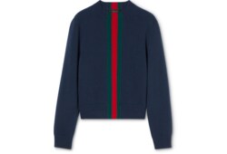 Fine knit wool sweater with Web