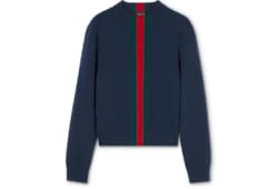 Pull en maille de laine fine avec bande Web