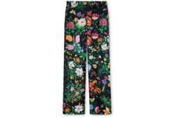 Printed silk twill pants
