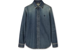 Washed certified cotton denim shirt