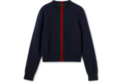 Pull en maille de laine fine avec bande Web