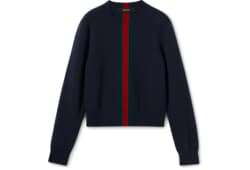 Pullover aus feinem Wollstrick mit Web