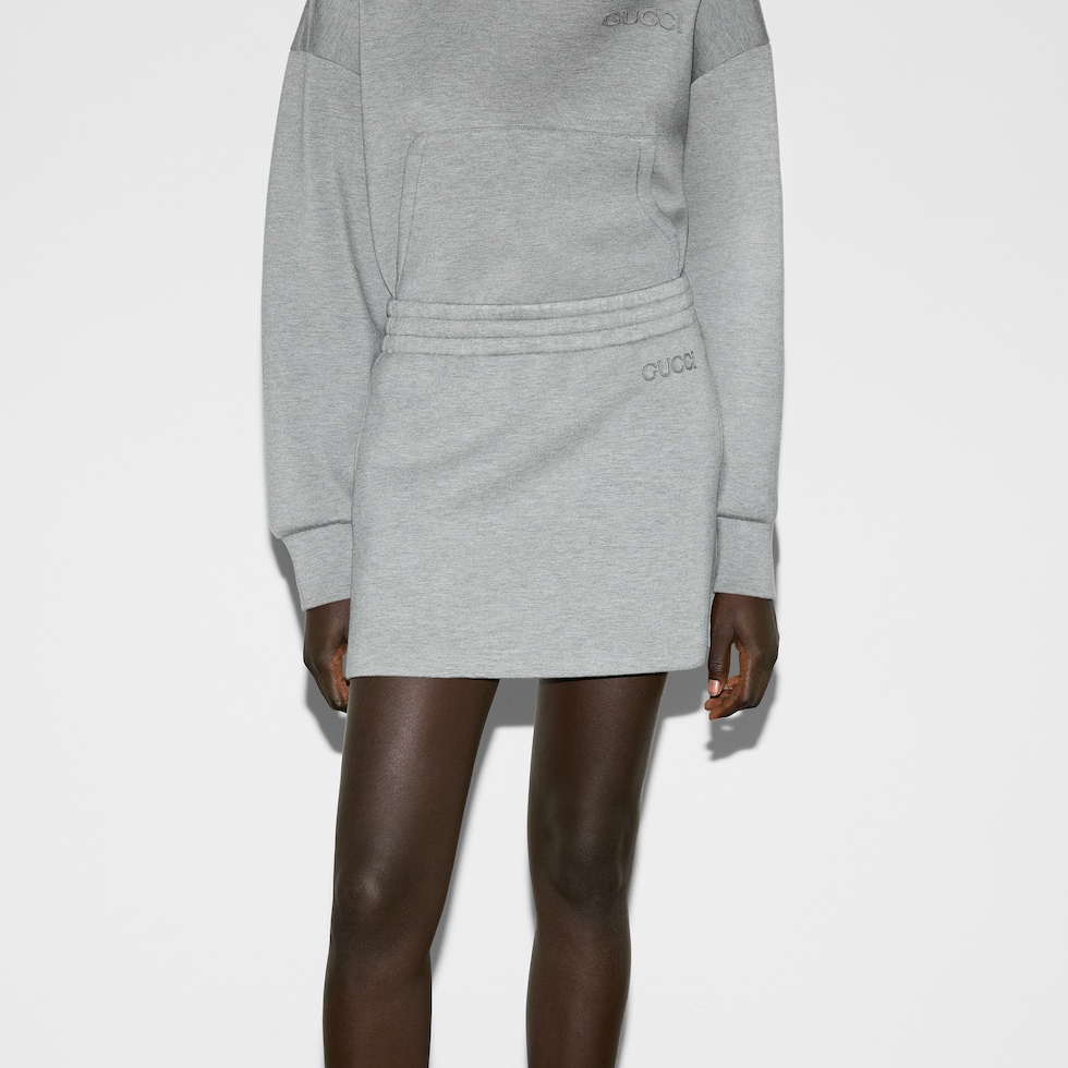 Viscose jersey mini skirt