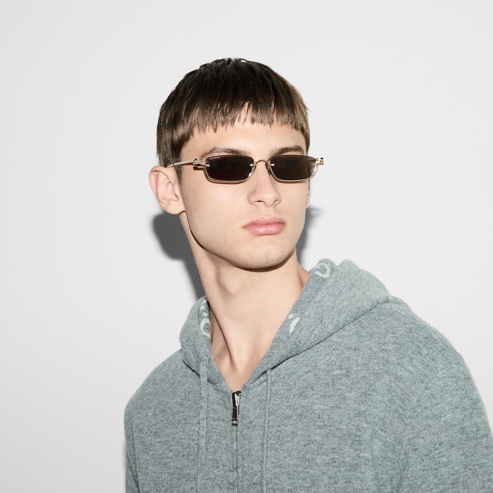 Rectangular-frame sunglasses