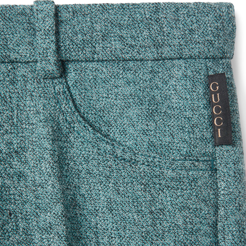 儿童羊毛花线长裤