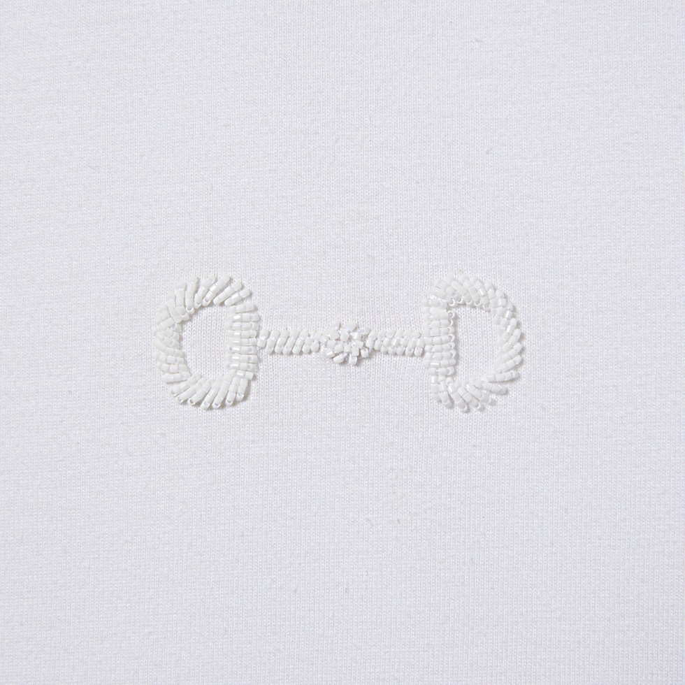 Cotton jersey T-shirt with embroidery